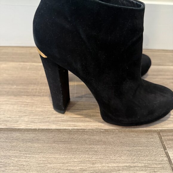 Michael Kors Black Suede Ankle Boots Size 9 - Picture 1 of 6